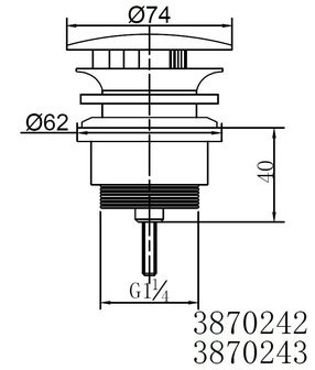 Fontein Afvoer Plug All-Ways-Open