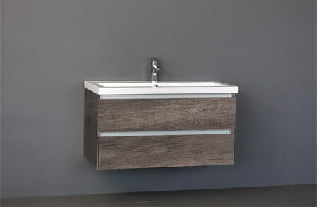 Badmeubel Trendline kleur &quot;Century Oak&quot; 100cm met spiegel